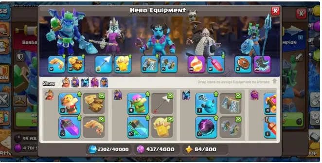 COC290 TH14 Semi-Max Heroes 52/52/35/23/21 Pets L3/5/5/5/0 Builders 6 BH10 Gems 199 XP 158 Siege Machines Clan Capital